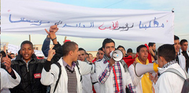 تلاميذ ثانوية الحساني بسلوان ينتفضون إحتجاجا على الوضع الأمني بالمؤسسة