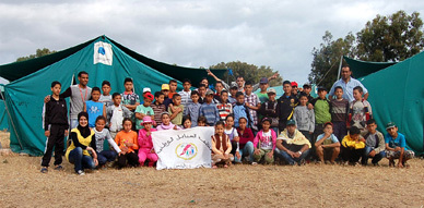منظمة السنابل الوطنية بلهدارة بأركمان تنظم رحلة  ترفيهية إلى مخيم السعيدية