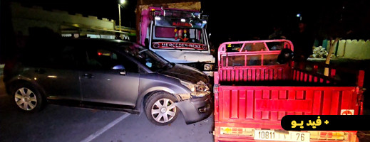 الدريوش.. حادثة سير بين شاحنة وسيارة وسط بوفرقوش ترسل شخصين للمستعجلات
