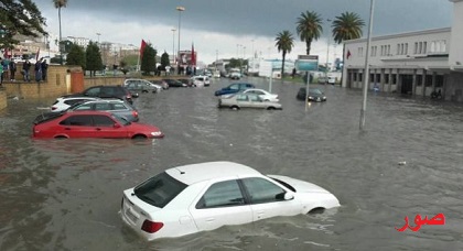 بالصور: ثلاث ساعات من هطول الأمطار تُغرق مدينة طنجة تحت سيول المياه الجارفة