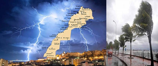 نشرة إنذارية باللون الأحمر.. أمطار قوية ورياح وثلوج بعدد من أقاليم المغرب