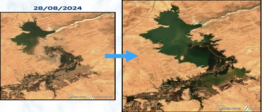 من الجفاف إلى الانتعاش.. الأقمار الاصطناعية تبين وضعية سد محمد الخامس