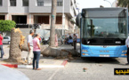 سقوط نخلة ضخمة على حافلة للنقل الحضري وسط الناظور كادت تتسبب في كارثة