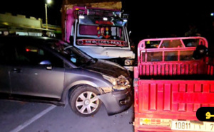 الدريوش.. حادثة سير بين شاحنة وسيارة وسط بوفرقوش ترسل شخصين للمستعجلات